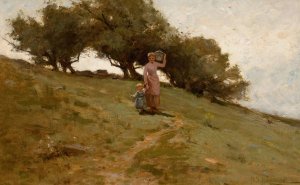 When the Dew is in the Grass by Helen Sheldon Jacobs Smillie Oil Painting