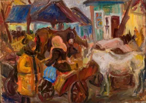 Fair Oil painting by Helena Amelia Krowicka