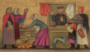 At a market by Helena Schrammowna Oil Painting