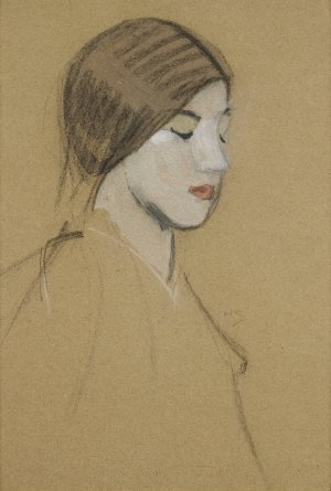 Head Of A Girl by Helene Schjerfbeck Oil Painting