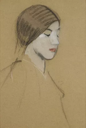 Head Of A Girl by Helene Schjerfbeck Oil Painting
