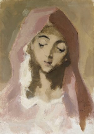 Madonna de la Charite, after El Greco by Helene Schjerfbeck Oil Painting