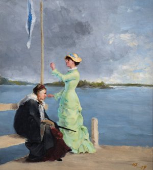 On The Jetty by Helene Schjerfbeck Oil Painting