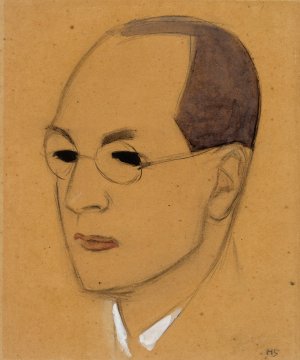 Portrait Of Jalo Sihtola, Sketch by Helene Schjerfbeck Oil Painting