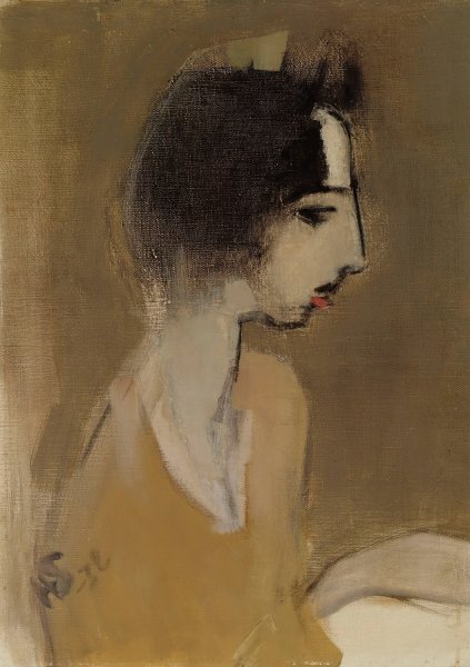 Profile of a Woman  by Helene Schjerfbeck - Hand-Painted Oil Painting Reproduction