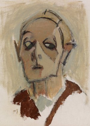 Self-Portrait, en face I by Helene Schjerfbeck Oil Painting