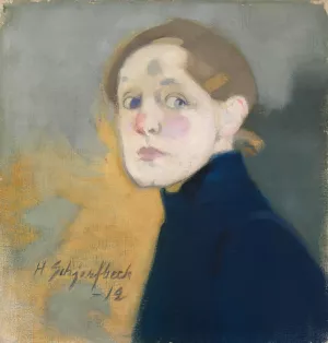 Self-Portrait by Helene Schjerfbeck Oil Painting