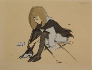 Silk Shoes by Helene Schjerfbeck Oil Painting