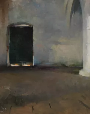 The Door by Helene Schjerfbeck Oil Painting