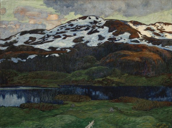 A Summer Evening by KallsjOn by Helmer Osslund - Hand-Painted Oil Painting Reproduction