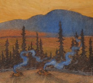 Autumn at Indalsliden by Helmer Osslund Oil Painting