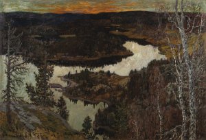 Autumn, Nordingra by Helmer Osslund Oil Painting