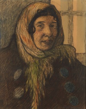Head of a Woman by Helmer Osslund Oil Painting