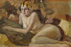 Recumbent Model by Helmer Osslund Oil Painting