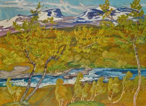 The Lapporten Valley, Lapland by Helmer Osslund Oil Painting