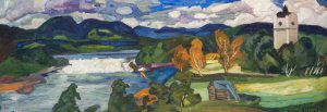 View of Ragunda, Jamtland by Helmer Osslund Oil Painting