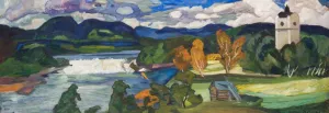 View of Ragunda, Jamtland by Helmer Osslund Oil Painting