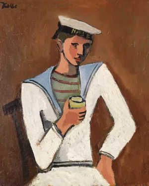 Jeune homme en tenue de marin by Helmut Kolle Oil Painting