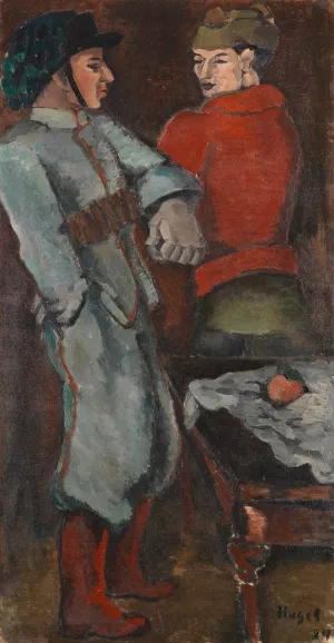 Zwei Soldaten by Helmut Kolle Oil Painting