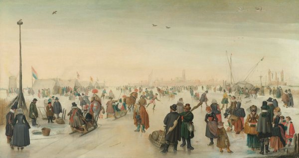 Main Product Photo of Enjoying the Ice near a Town  Painting by Hendrick Avercamp