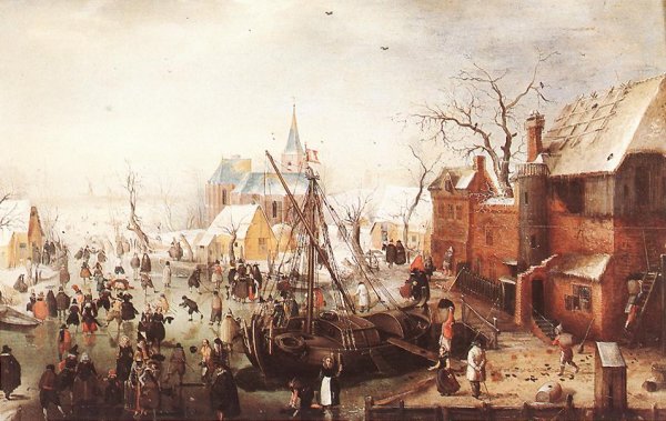 Main Product Photo of Winter Scene at Yselmuiden Painting by Hendrick Avercamp