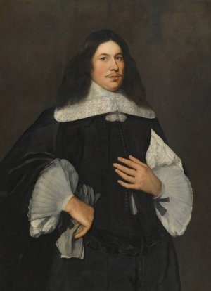 Portrait Of A Gentleman, Three-Quarter Length, Holding A Pair Of Gloves In His Right Hand by Hendrick Berckman Oil Painting