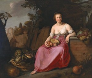 Vertumnus and Pomona by Hendrick Bloemaert Oil Painting