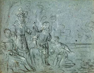 Sketchbook painting by Hendrick Cornelisz Van Vliet