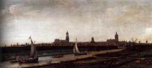 View of Delft from the Northwest Oil painting by Hendrick Cornelisz Vroom