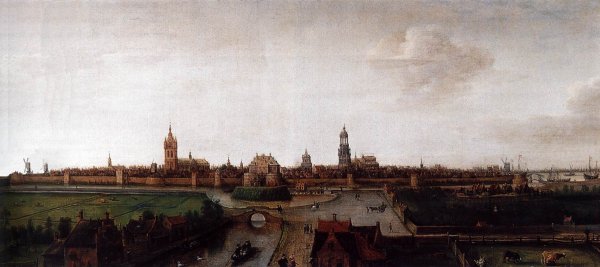 View of Delft from the Southwest by Hendrick Cornelisz Vroom - Hand-Painted Oil Painting Reproduction