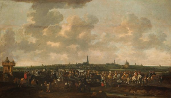 Departure of Spanish Occupation Troops from Breda, October 10, 1637  by Hendrick De Meijer - Hand-Painted Oil Painting Reproduction