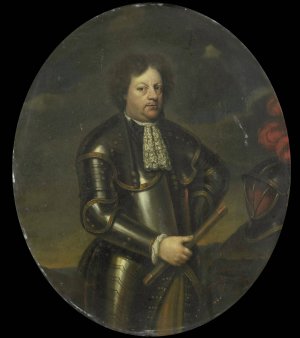 Portrait of Major-General Hans Willem, Baron van Aylva, called The Formidable General by Hendrick De Valk Oil Painting