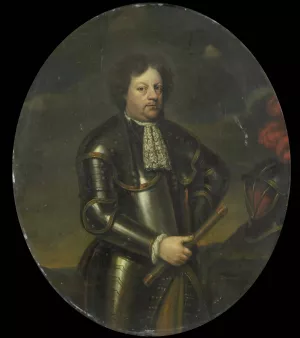 Portrait of Major-General Hans Willem, Baron van Aylva, called The Formidable General by Hendrick De Valk Oil Painting