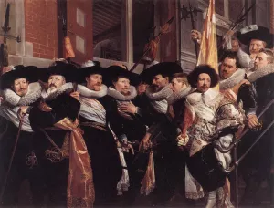 Officers of the Civic Guard of St Adrian by Hendrick Gerritsz Pot - Oil Painting Reproduction