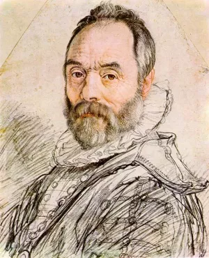 Portrait of Sculptor Giambologna by Hendrick Goltzius Oil Painting