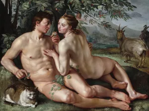 The Fall of Man by Hendrick Goltzius Oil Painting