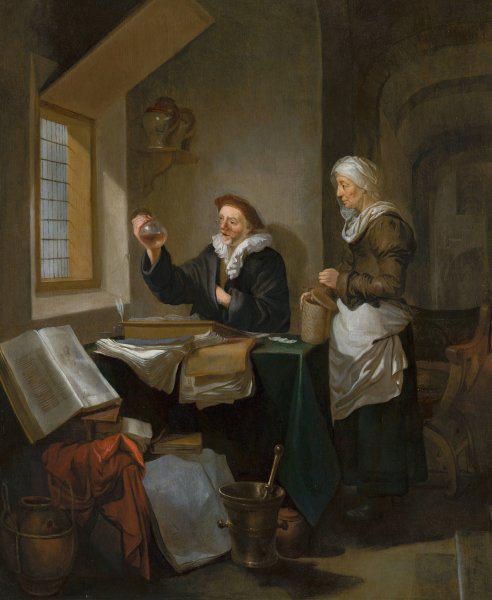 Main Product Photo of Visit to the Doctor  Painting by Hendrick Heerschop