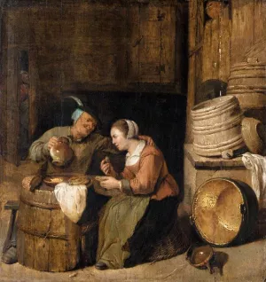 An Interior Scene by Hendrick Maertensz Sorgh - Oil Painting Reproduction