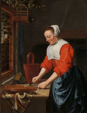 The servant girl by Hendrick Ten Oever Oil Painting