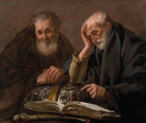 Democritus and Heraclitus by Hendrick Ter Brugghen Oil Painting