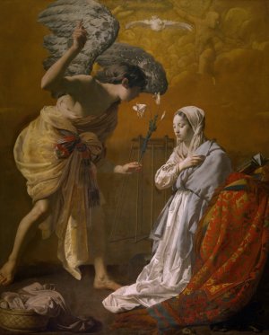 The Annunciation by Hendrick Ter Brugghen Oil Painting