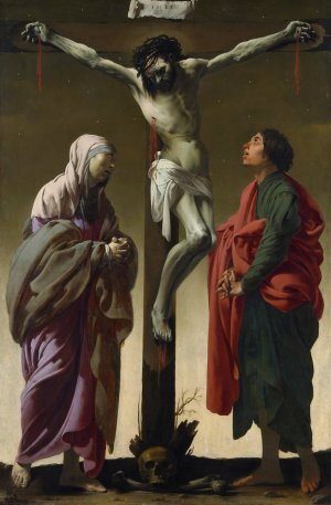 The Crucifixion with the Virgin and Saint John by Hendrick Ter Brugghen Oil Painting