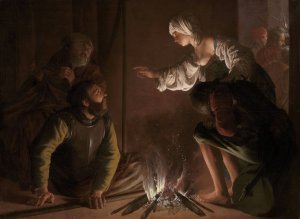 The Denial of Saint Peter by Hendrick Ter Brugghen Oil Painting