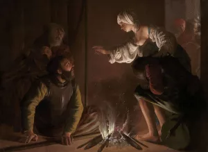 The Denial of Saint Peter by Hendrick Ter Brugghen Oil Painting