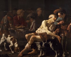 The Rich Man And The Poor Lazarus by Hendrick Ter Brugghen Oil Painting
