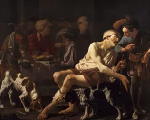 The Rich Man And The Poor Lazarus by Hendrick Ter Brugghen Oil Painting