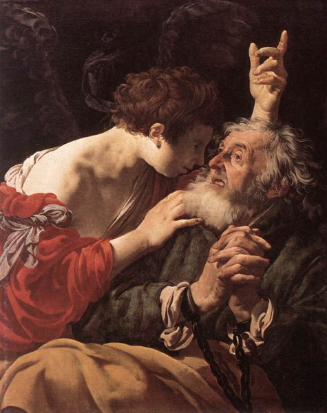 Main Product Photo of The Deliverance of St Peter Painting by Hendrick Terbrugghen