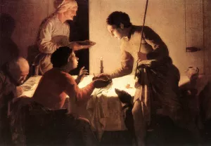 The Supper by Hendrick Terbrugghen Oil Painting