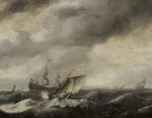 Ships on the sea Oil painting by Hendrick Van Anthonissen