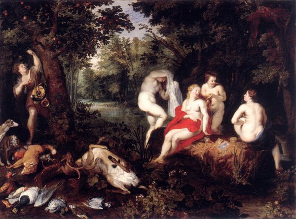 Diana Resting after the Hunt by Hendrick Van Balen - Hand-Painted Oil Painting Reproduction